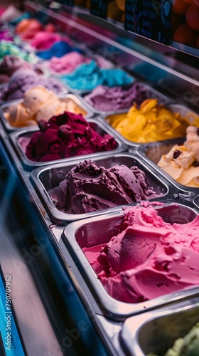 different colorful ice creams © Davy