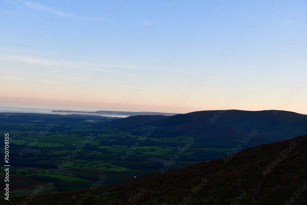 Sunset in the Comeragh mountains