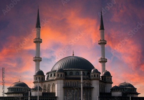 Photography View of Taksim Mosque with its wonderful architecture in Taksim Square
