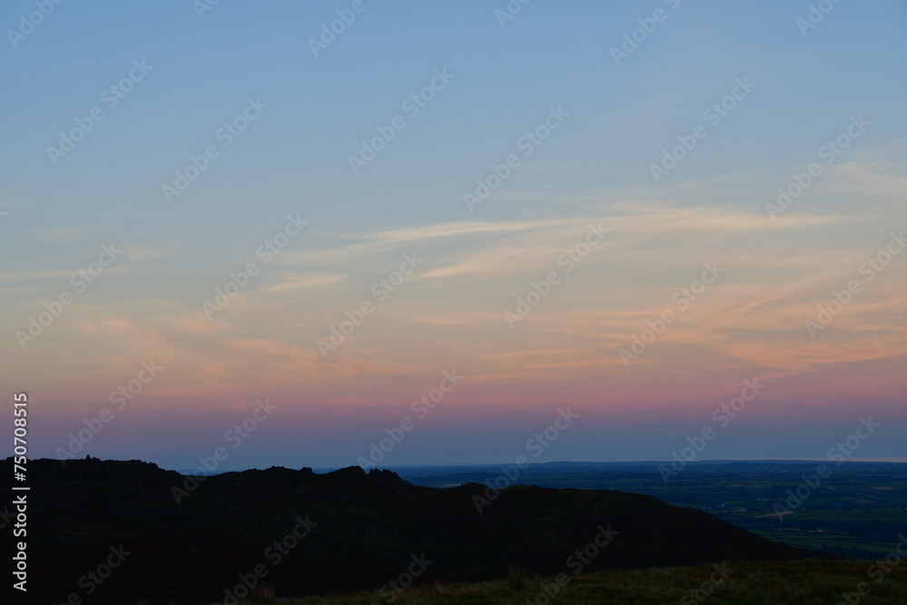 Sunset in the Comeragh mountains