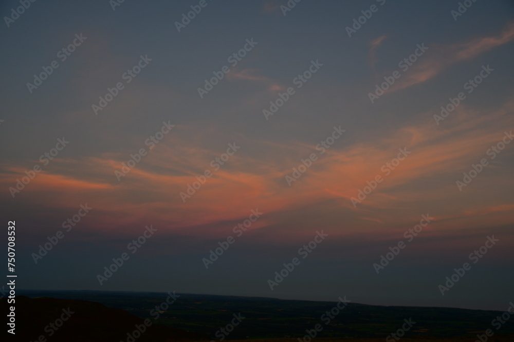 Sunset in the Comeragh mountains