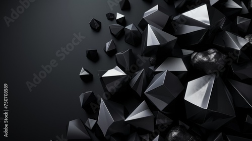 dark background of platonic solids and sacred shapes photo