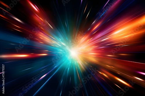 abstract background with shiney rays photo