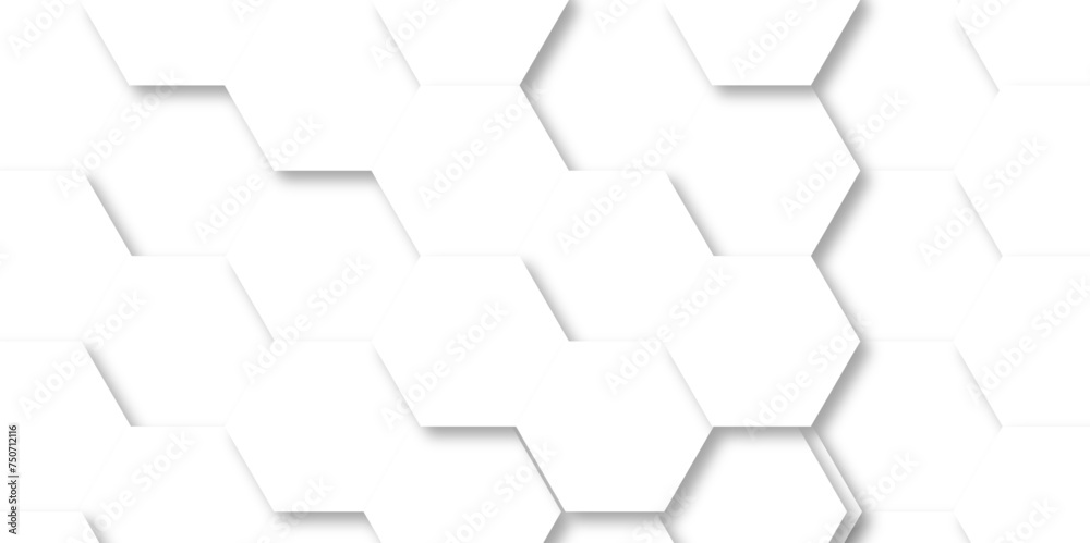Abstract background with hexagons Abstract hexagon polygonal pattern background vector. seamless bright white abstract honeycomb background.	
 - obrazy, fototapety, plakaty 