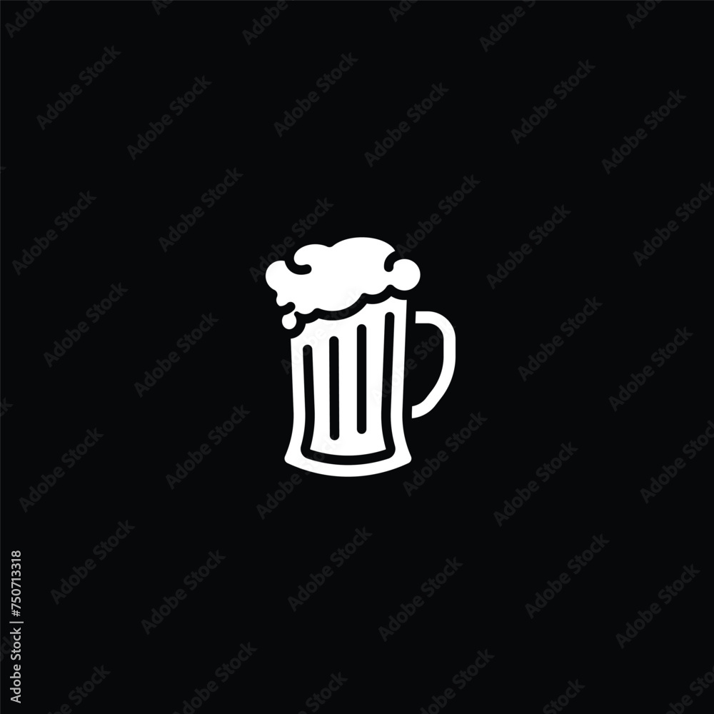 Original vector illustration. The icon of a large beer mug.