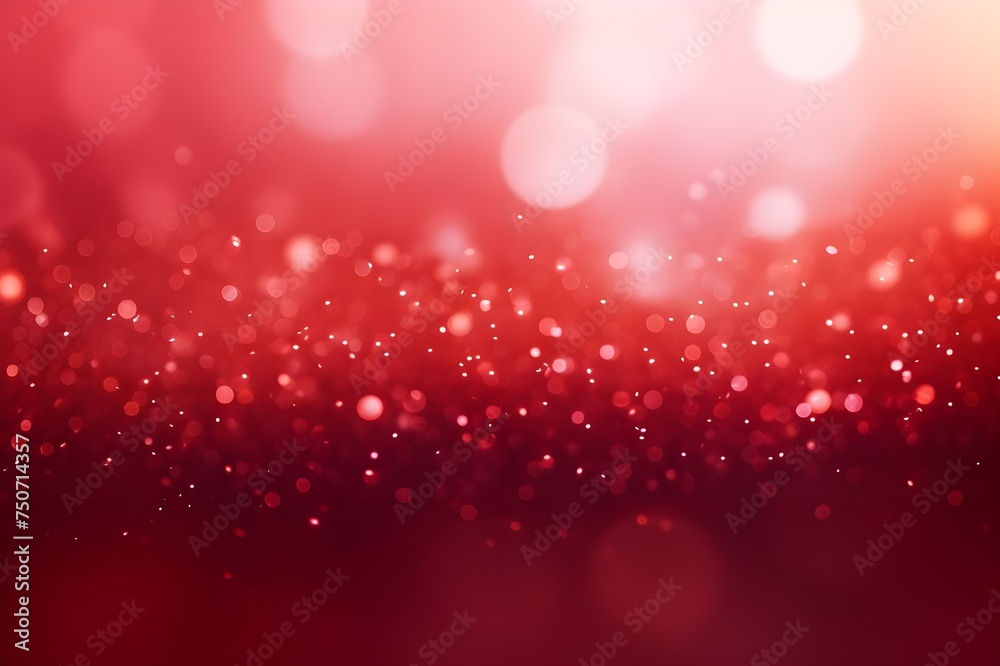 red background with bokeh