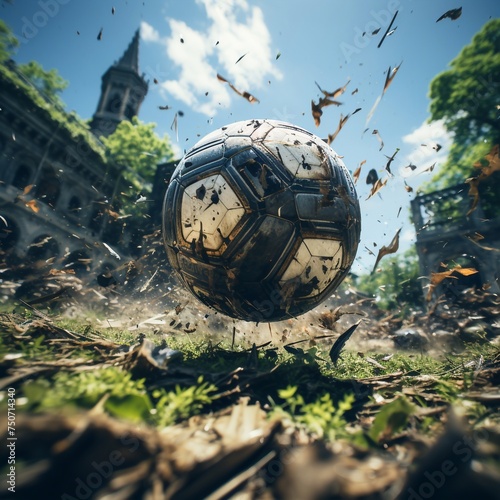 Wilder Fußball, made by AI photo