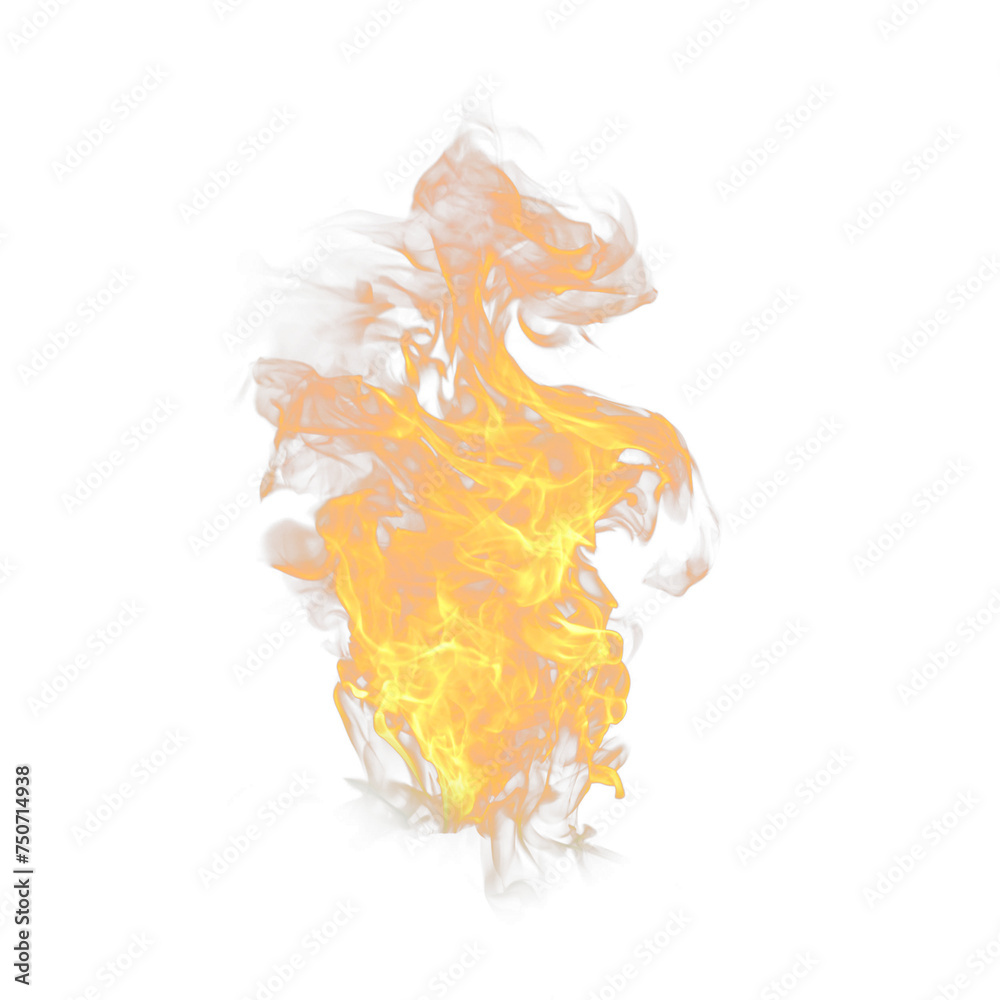 Fire flames white background Fire flames white background