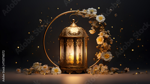 Beautiful ramadan elegant hanging lanterns background