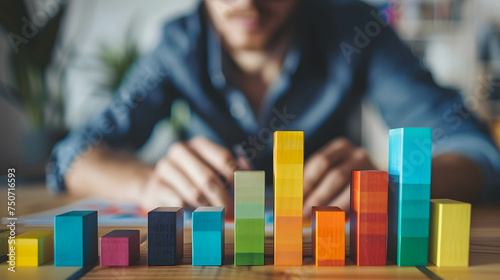 Businessman or investor or fund manager planning to diversify risk and asset allocation and portfolio management in stock market