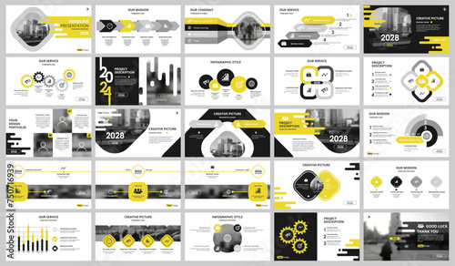 Abstract white, yellow, slides. Brochure cover design. Fancy info banner frame. Creative set of infographic elements. Urban. Title sheet model set. Modern vector. Presentation templates, corporate.