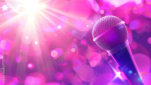 microphone on pink background