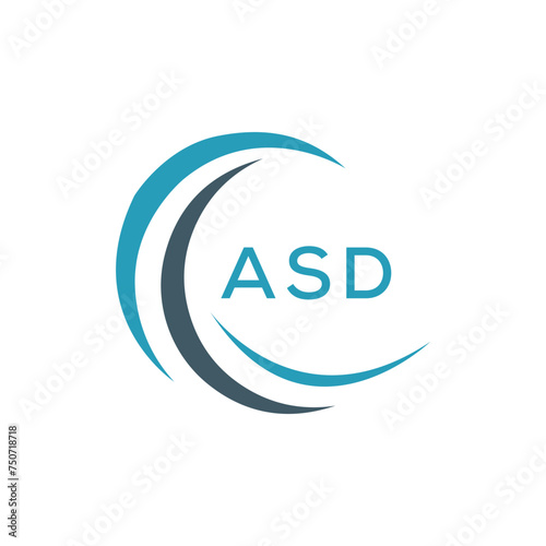 ASD  logo design template vector. ASD Business abstract connection vector logo. ASD icon circle logotype.
