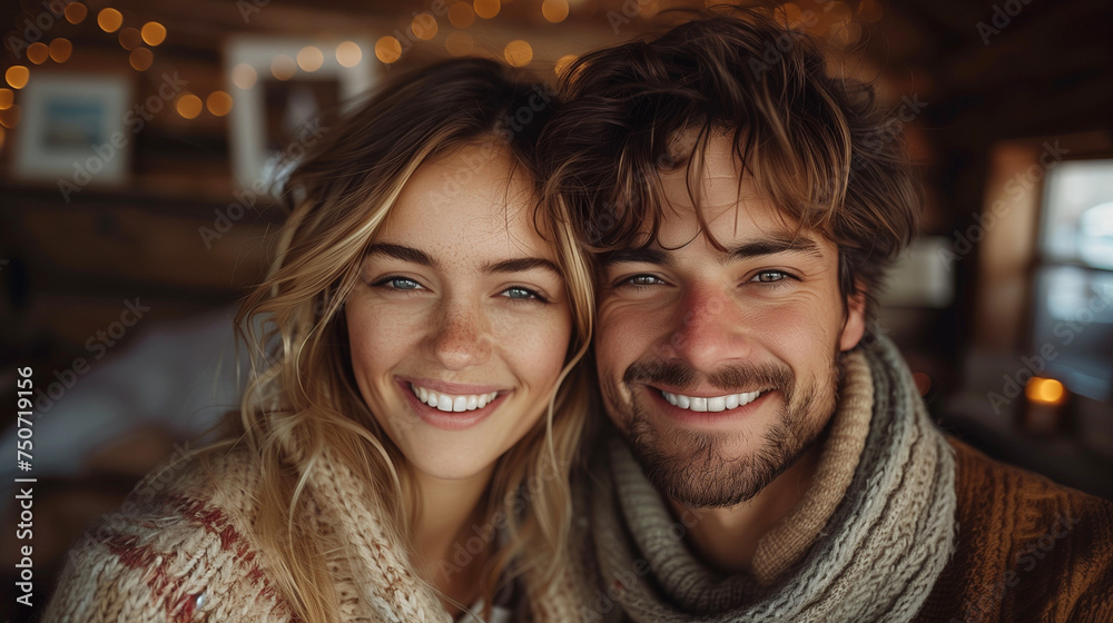Soft smiles and gentle teasing, a couple finding happiness in their shared bedroom space. Soft smiles and gentle teasing, a couple finding happiness in their shared bedroom space.