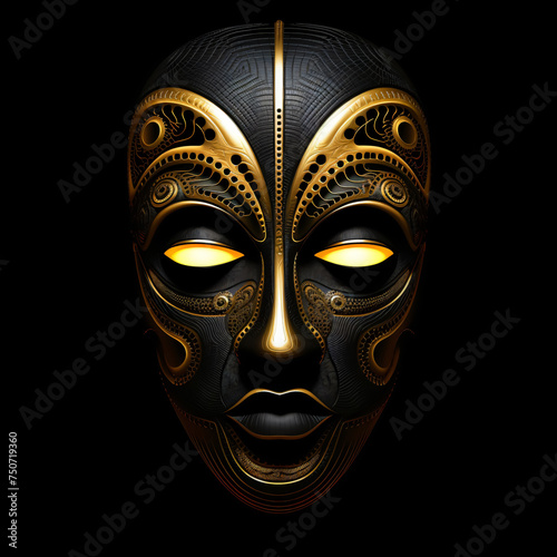 ethno mask on black background