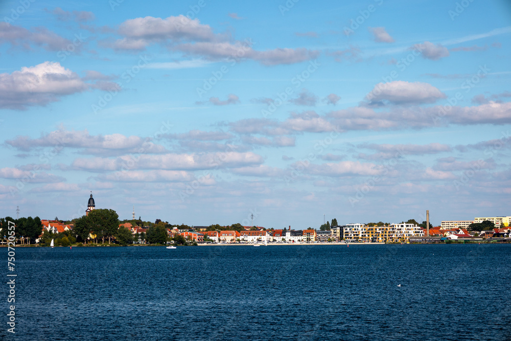 View from the Müritz to the harbor of Waren