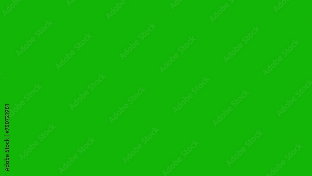 2D Cartoon Electric Shape Element Animation on Green Screen Background - Pre-rendered with Alpha Channel in 4K Resolution