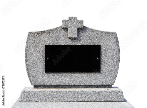  Blank gravestone Iisolated ( clipping path )