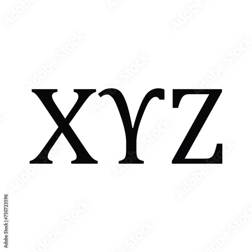 Chi Upsilon Zeta greek letter, ΧΥΖ greek letters, ΧΥΖ photo