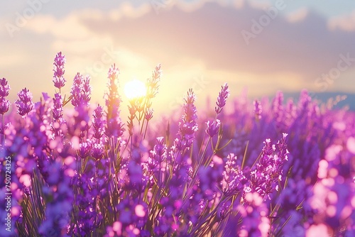Lavender Field at Sunset © Virginie Verglas