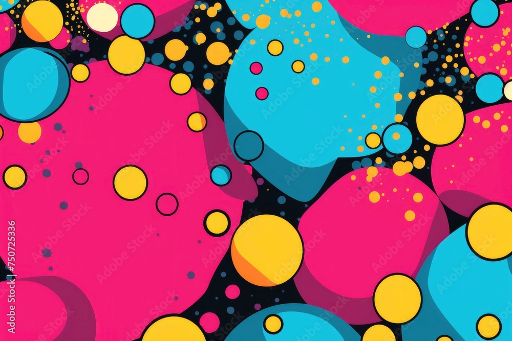 Pop art background with comic bubbles dot.