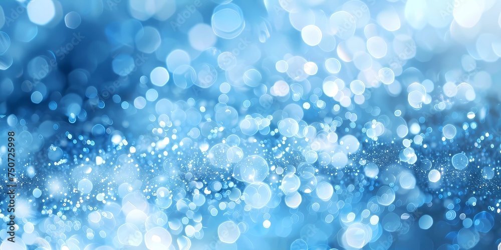Abstract blue bokeh background, Festive christmas background, Generative AI illustrations.