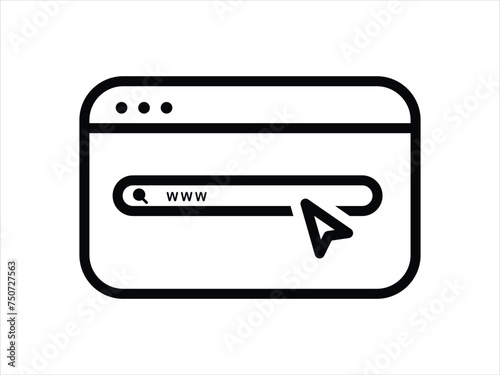 Webpage line icon. Vector symbol in trendy flat style on white background.Web sing for design