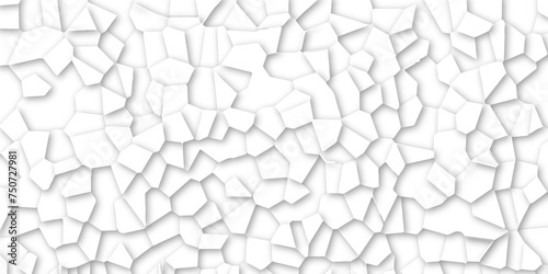 Abstract white quartz broken stained-glass background with line. geometric modern technology concept bright triangle background. colorful low poly crystal mosaic background pattern design. 