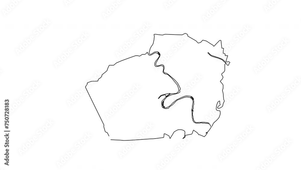 animated sketch map of Baghdad in Iraq animated sketch map of Baghdad in Iraq