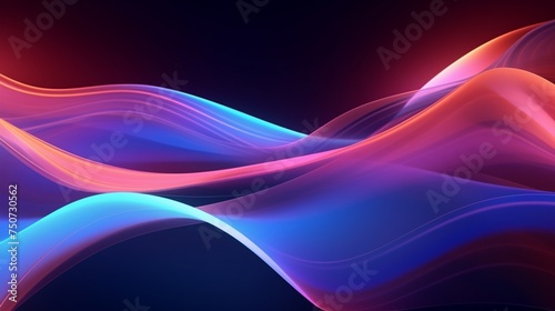 abstract background with wavy glowing neon lines colorful wallpaper