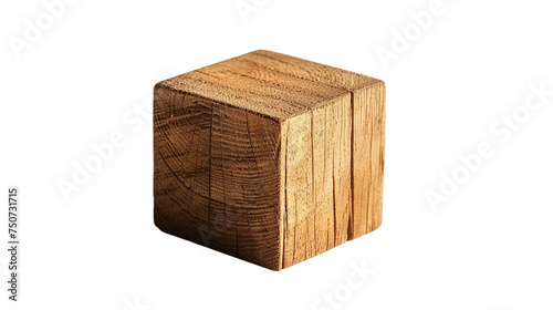 Wooden cubes isolated on a transparent background.
