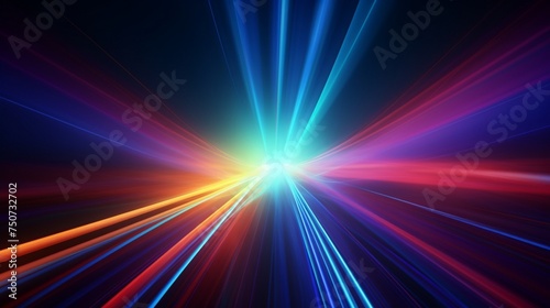 abstract background with colorful spectrum Modern wallpaper with bright neon rays and glowing lines