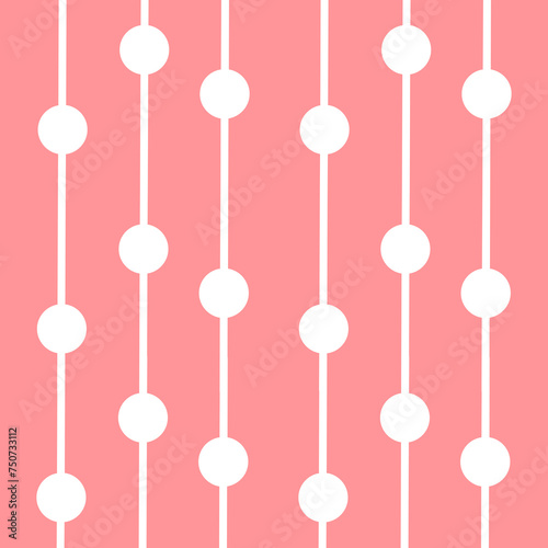 pattern with white dots on pink background