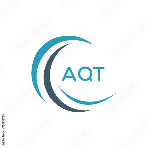 AQT logo design template vector. AQT Business abstract connection vector logo. AQT icon circle logotype. 
