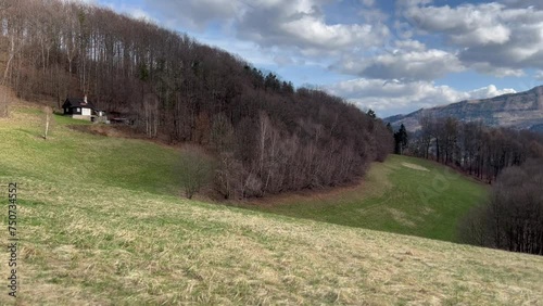 view of the landscape around the village of Lhotka photo