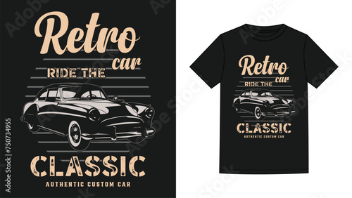 Classic car t shirt design template free download 