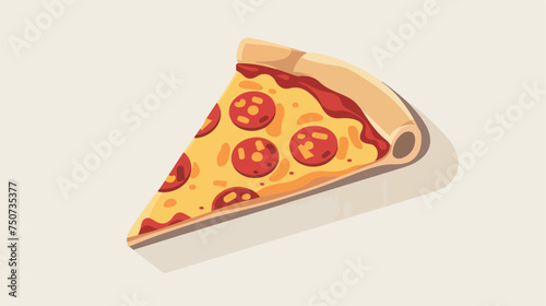Slice of Pizza. Mini Slice Editable Vector Flat vector