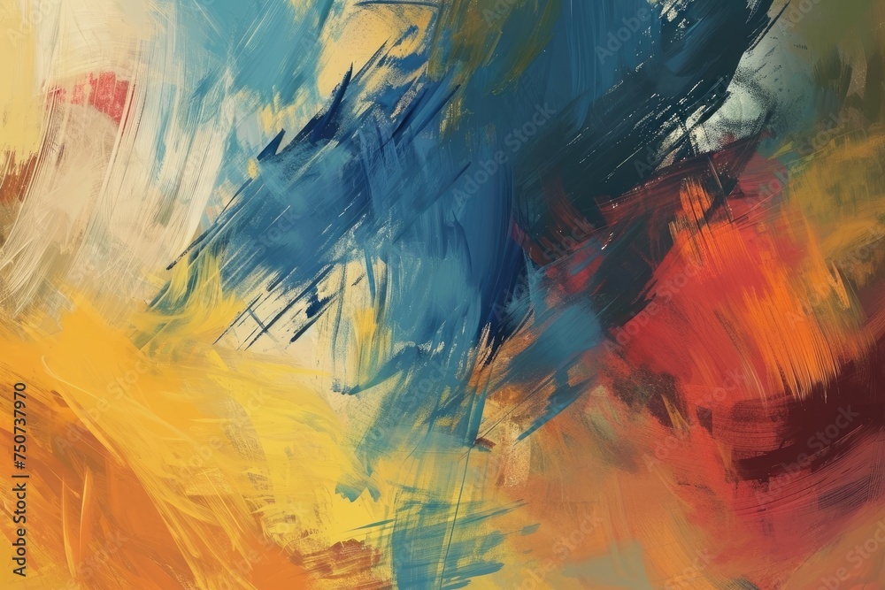 Energetic Dynamic Brush Strokes Abstract