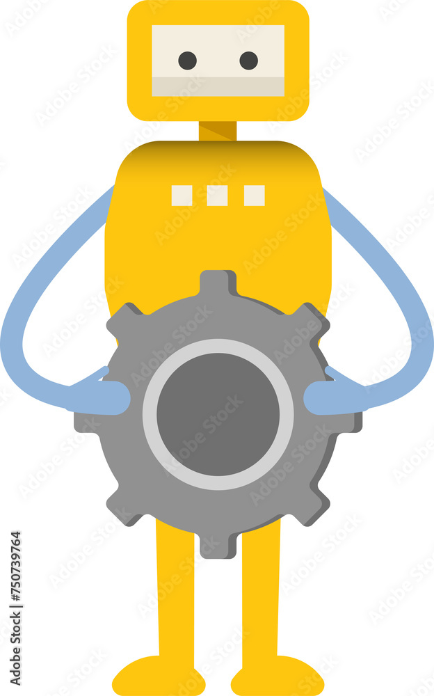 Robot Character Holding Gear
Robot Character Holding Gear