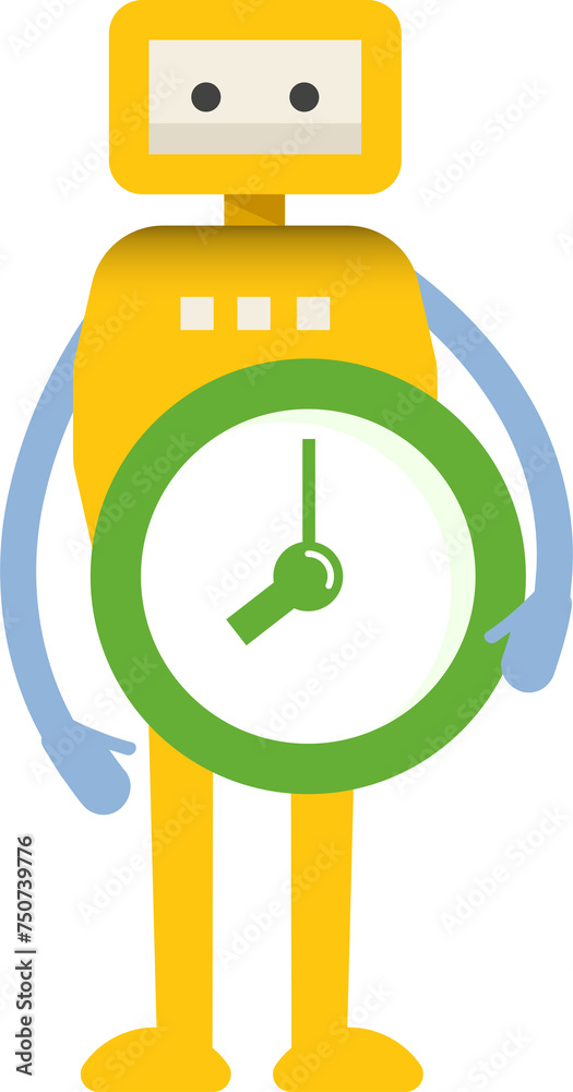 Robot Character Holding Clock
Robot Character Holding Clock