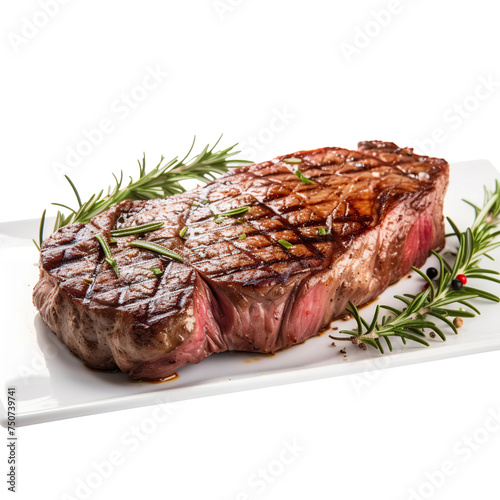 A grill meat, isolated on white background cutout.