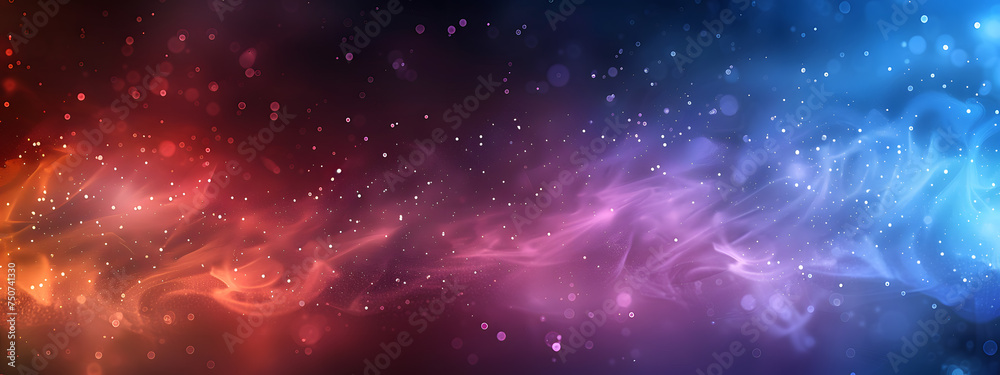 Swirling shades smoke of purple, red, blue create an abstract design wallpaper. Copyspace for text or edit.	