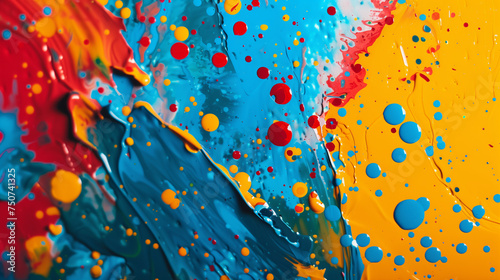 Chromatic Clash: Intense Abstract Splatters