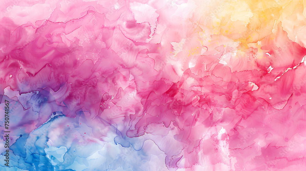 Fototapeta premium Abstract colorful watercolor for background. Digital art painting