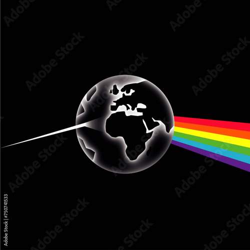 Dark side of the moon, Triangle, œil, œil, prisme, lumière, arc-en-ciel, Sphère, lune, terre, homme, silhouette, prisme, symbole, cœur, cœur, nuage, cloud, psychédélique, rock, musique, extra-terrestr