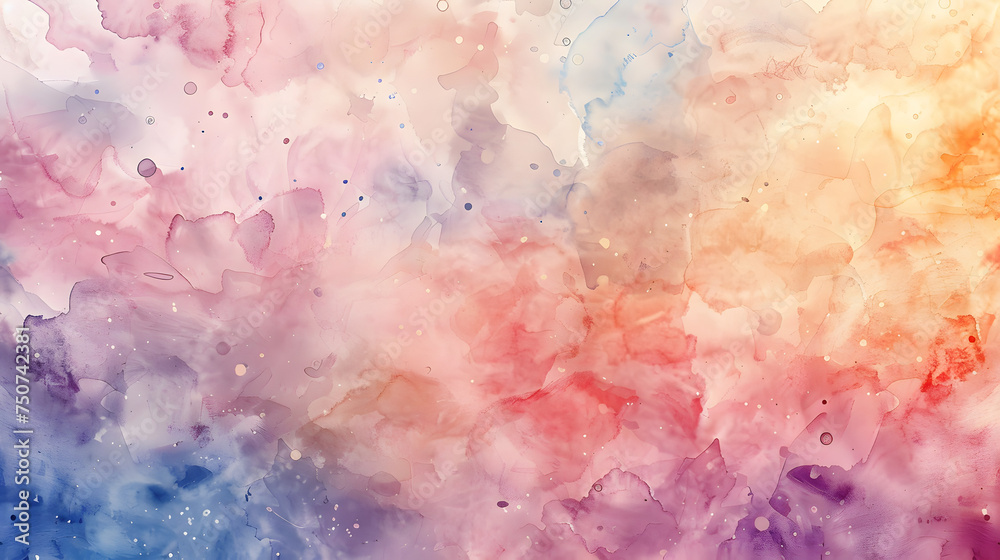 Obraz premium Abstract colorful watercolor for background. Digital art painting