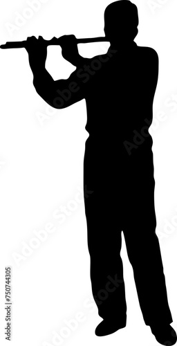 Music Artist Black vector silhouette 