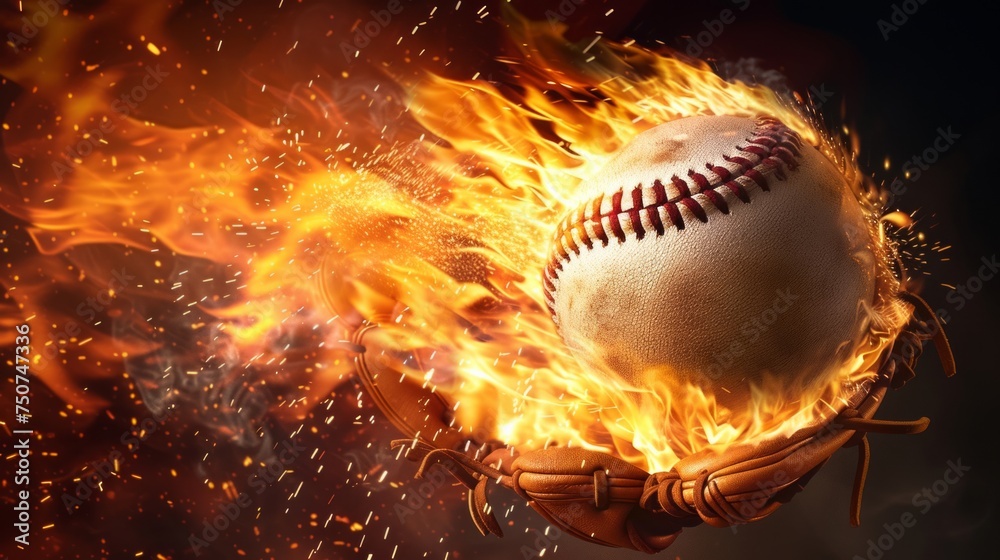 Powerful imagery of flames consuming the impact point, depicting a scene of intense heat and destruction Powerful imagery of flames consuming the impact point, depicting a scene of intense heat and destruction