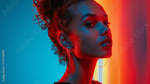 Colorful Intensity: Portraits with Saturated Hues and Dynamic Lighting