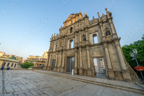 Ruins of St. Paul's. Popular tourist attraction in Macao, China